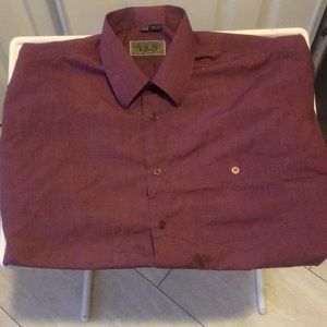Red, long sleeve, mens dress shirt
